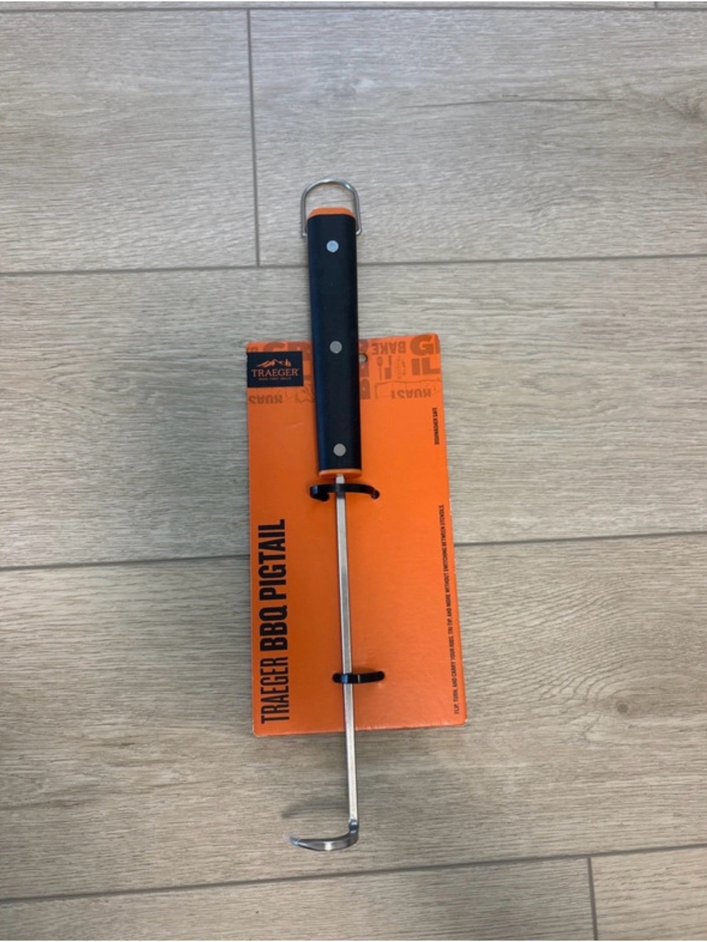 Traeger Black and Orange BBQ Pigtail Grill Hook NEW